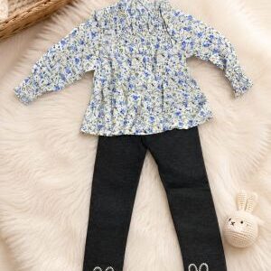floral blouse & bow detail leggings set. ages 1 12yrs prices (600/ wholesale 10pcs