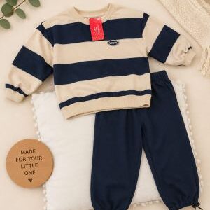 striped pullover & jogger set. ages 1 12yrs prices (600/ wholesale 10pcs