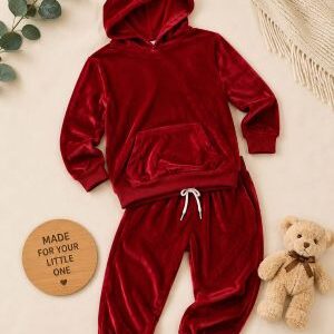 velvet hoodie & jogger set. ages 1 12yrs prices (600/ wholesale 10pcs