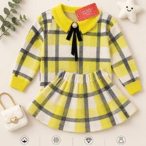 plaid sweater & skirt set. ages 1year prices (600/ wholesale 10pcs