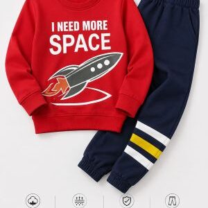 rocket sweatshirt & jogger set. ages 5 6yrs prices (600/ wholesale 10pcs