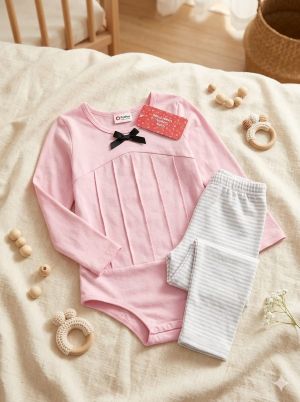 pleated bodysuit & striped leggings set. ages 1 3yrs prices (600/ wholesale 10pcs pleated bodysuit & striped leggings set. ages 1 3yrs prices (600/ wholesale 10pcs