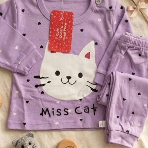 Home "miss cat" purple loungewear set.