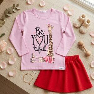 long sleeve top & skirt set. ages 1 4yrs prices (600/ wholesale 10pcs