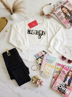 high low sweatshirt & black skinny pants set. ages 9yrs prices (600/ wholesale 10pcs high low sweatshirt & black skinny pants set. ages 9yrs prices (600/ wholesale 10pcs