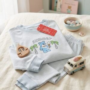 striped bear pajama set. ages 4 5yrs prices (600/ wholesale 10pcs