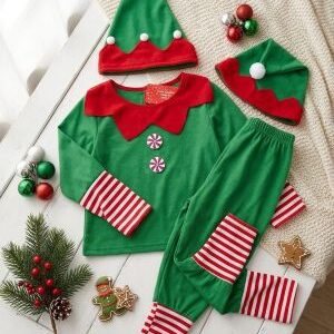 holiday elf pajama & hat set. age 4 yrs prices (600/ wholesale 10pcs